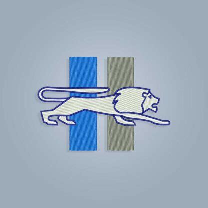 Vintage Detroit Lions logo Embroidery design files