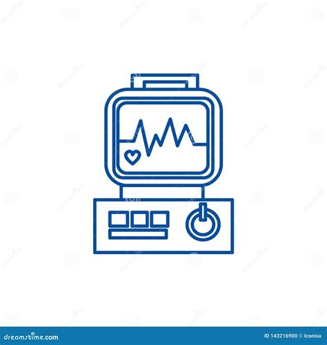 El Electrocardiograma Corazón Analiza La Línea Concepto Del Icono