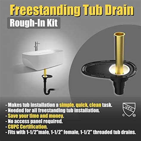 Upgraded Freestanding Tub Drain Rough In Kit For Free Standing Bathtub