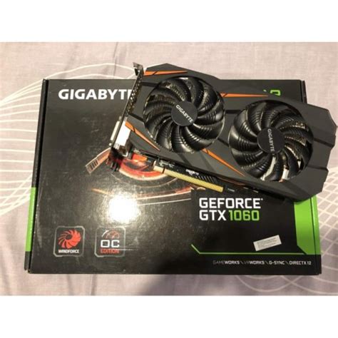 Graphics And Video Cards Gigabyte Geforce Gtx 1060 Windforce Oc 6gb Gddr5 192 Bit Pci E 3 0