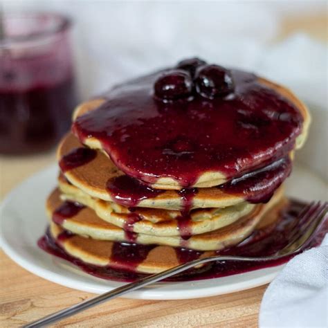 Low Carb Blueberry Pancakes With Blueberry Syrup Gluten Free This Mom S Menu