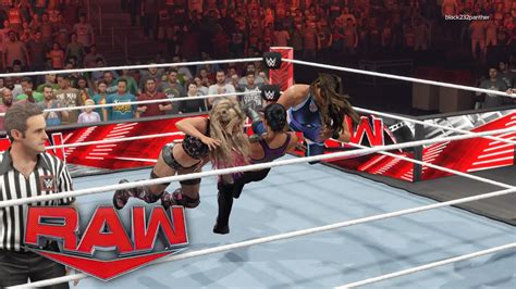 WWE2K23 RAW RONDA ROUSEY AND SHAYNA BASZLER VS ALEXA BLISS AND RAQUEL