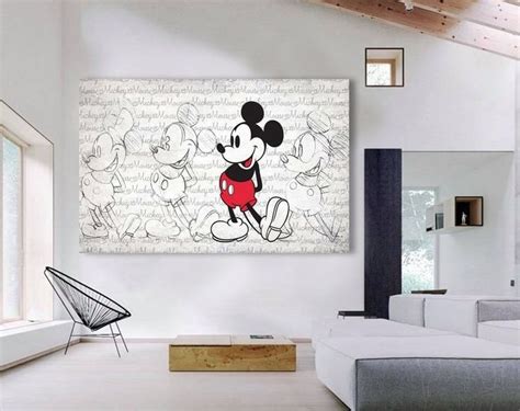 Mickey Mouse Disney Wall Art Mickey Mouse Canvas Mickey Wall | Etsy | Mickey mouse wall art ...