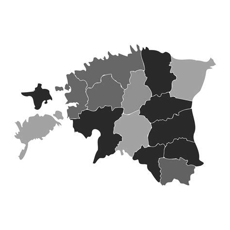 Gray Divided Map of Estonia 3056907 Vector Art at Vecteezy