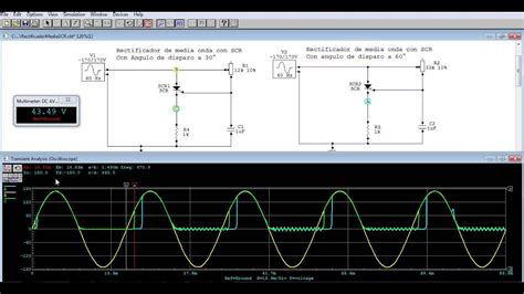 Rectificador De Media Onda Con Scr Youtube