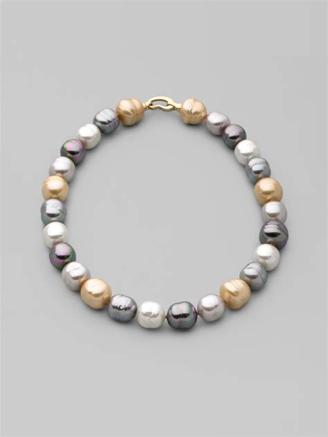 Majorica 14mm Multicolor Baroque Pearl Necklace/17 in Multicolor | Lyst