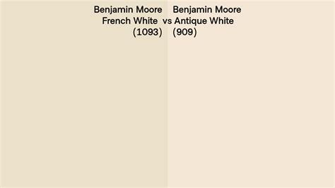 Benjamin Moore French White Vs Antique White Side By Side Comparison