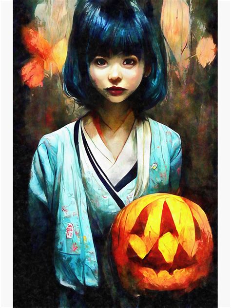 "Halloween Anime Art" Sticker for Sale by SimplyScene | Redbubble