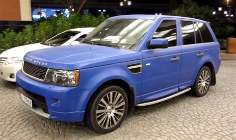 Matte Blue Range Rover Sport in Dubai - autoevolution