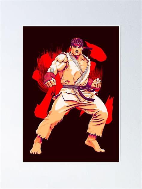 "street fighter ryu fan art by me " Poster for Sale by KIRART | Redbubble