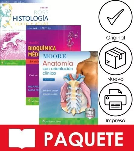 Pack Moore Anatomía Ross Histología Marks Bioquímica Envío gratis