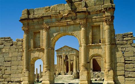majestic ruins  ancient carthage wallpaper wallpaperscom