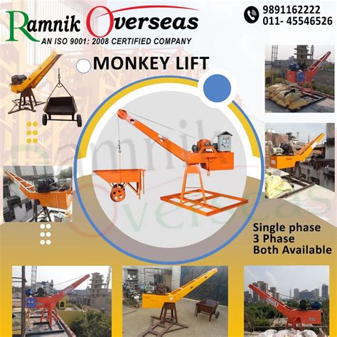 Ramnik Overseas Meter Monkey Crane Lift Capacity Ton At Rs