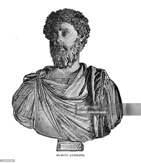 Portrait Of Marcus Aurelius Roman Emperor From 161 To 180 And A Stoic