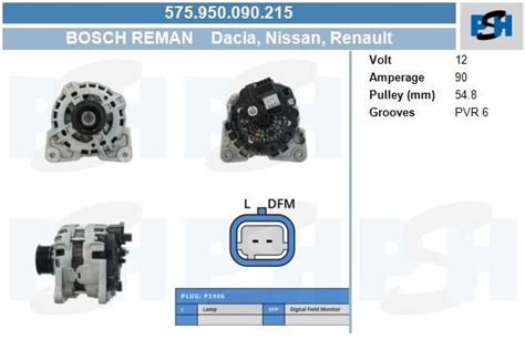 Lichtmaschine Dacia Sondero, Dokker, Logan, Lodgy; 90A, F000BL0408 ...