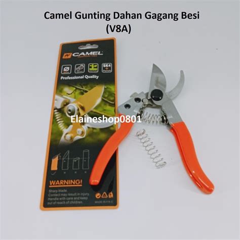 Jual Gunting Rumput Camel Gunting Dahan Gagang Besi V8A Original