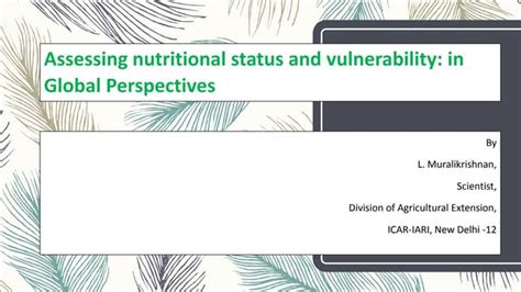 Assessing Nutritional Status Ppt