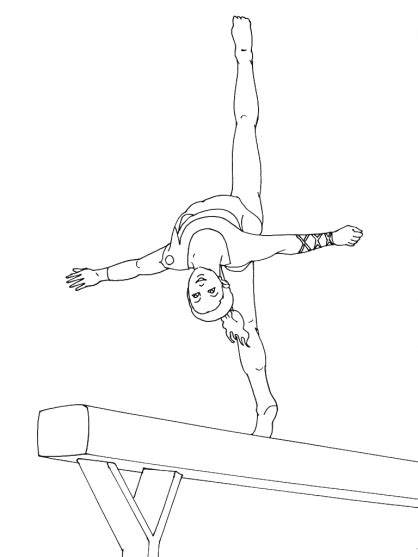 Dessins Gratuits à Colorier Coloriage Gymnastique à Imprimer