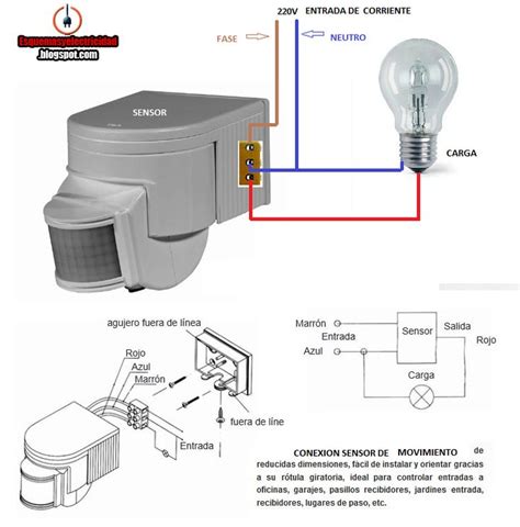 Diagrama Para Conectar Un Sensor De Movimiento A Un Foco Enc