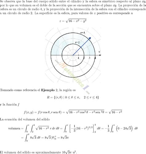 INTEGRALES DOBLES SOBRE REGIONES POLARES EJERCICIOS RESUELTOS