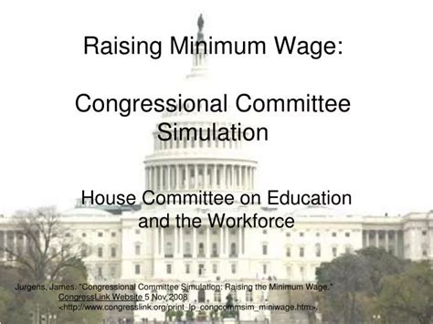 Ppt Raising Minimum Wage Congressional Committee Simulation