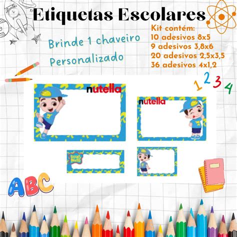 Etiqueta Escolar Luccas Neto Menino Elo7 Produtos Especiais