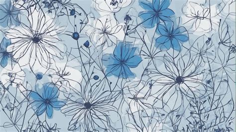 Premium AI Image | blue flowers in blue Cute Aesthetic Wallpapers Images