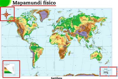 Print Map Quiz Elementos del mapa geografía cartografía