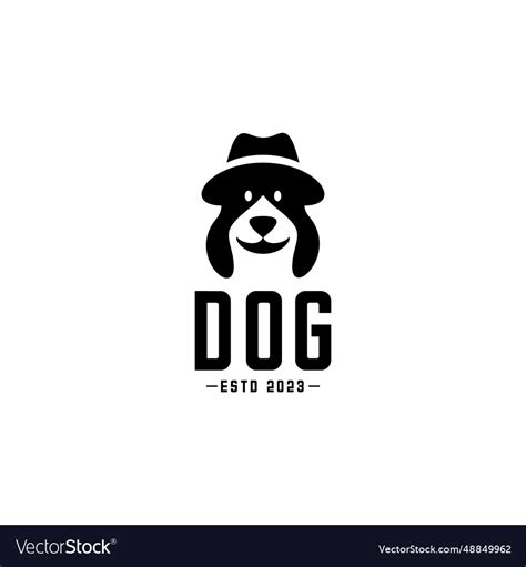 Dog black Royalty Free Vector Image - VectorStock