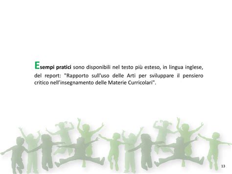 Uso Delle Arti Per Sviluppare Il Pensiero Critico Nell’insegnamento Ppt Scaricare