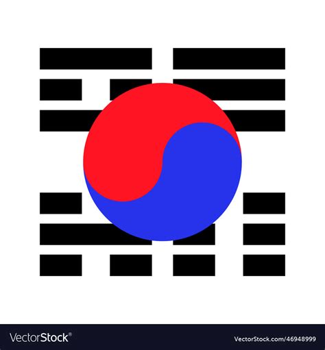 Korean flag logo or korea Royalty Free Vector Image