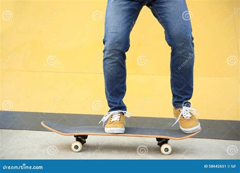 Skateboarder Skateboarding At Skatepark Stock Image Image Of Park