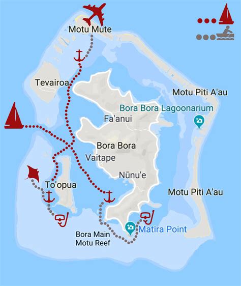 Bora Bora Tourist Map