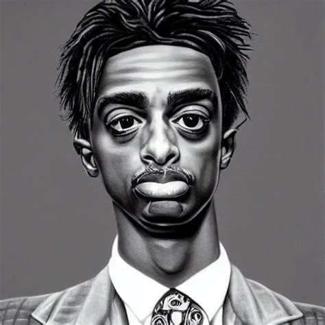 Playboi Carti Painted By Laurie Lipton 4 K Detailed Stable Diffusion