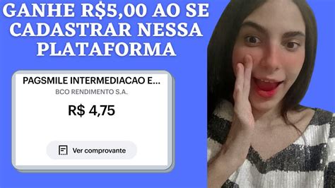 Ganhe R 5 00 Ao Se Cadastrar Nessa Nova Plataforma Tutorial Prova