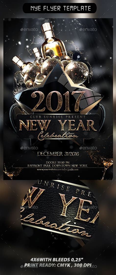 New Year Flyer Template Template PSD #design #nye Download: http ...