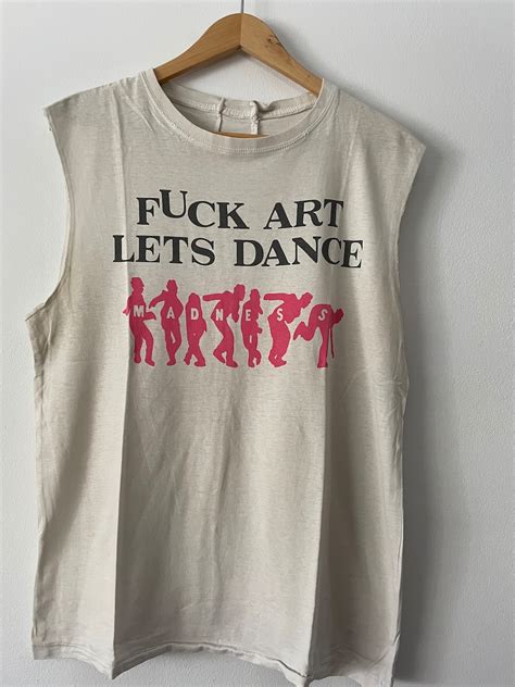 Original Wornby Vintage T Shirt Fuck Art Lets Dance Punk Rock Sleeveless Tee Etsy