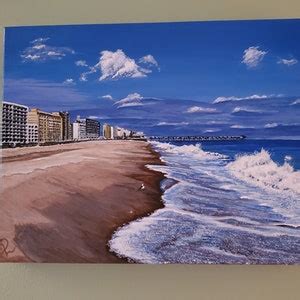 Virginia Beach, Virginia Art, Beach Painting, Beach Seashore Painting ...