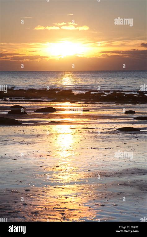 Hunstanton Sunset West Norfolk Stock Photo Alamy