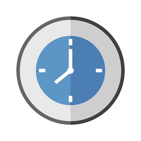 Icono De Reloj En Estilo De Color Plano Vector Premium