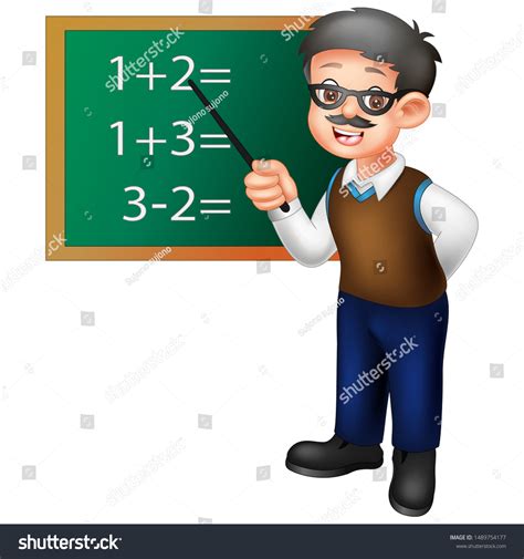 Funny Teacher Cartoon Your Design Stock Vector (Royalty Free ...