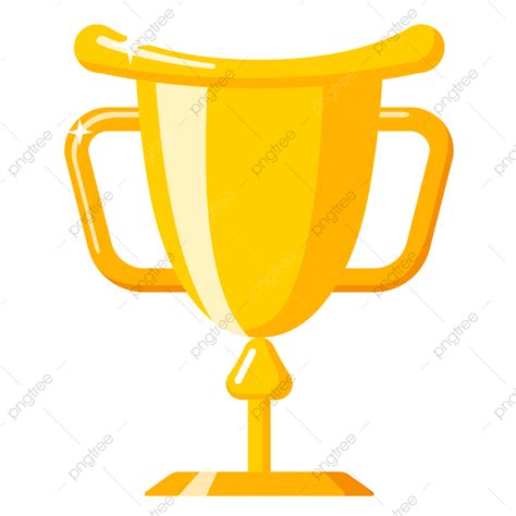 Gold Trophy Vector Design Images Cartoon Hand Painted Gold Trophy