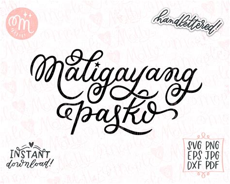 Maligayang Pasko Svg Merry Christmas Svg Tagalog Svg Etsy