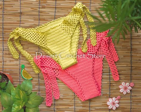 Crochet Bikini Bottom PDF Pattern And Tutorial Crochet Swimwear