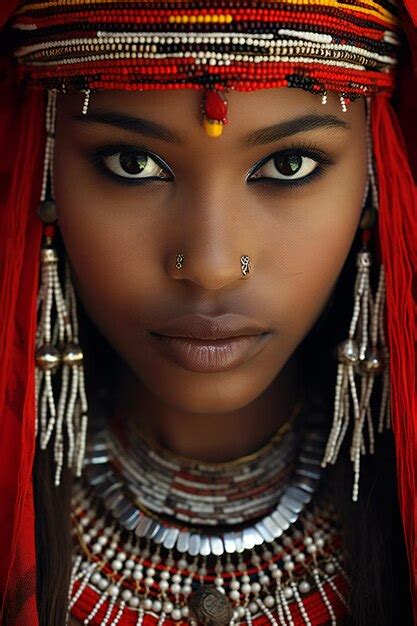 Premium Photo Closeup Portrait Of A Beautiful African American Woman