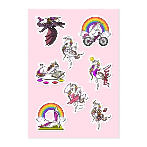 Unicorn Sticker Sheet Magical Unicorn Sticker Bundle Etsy