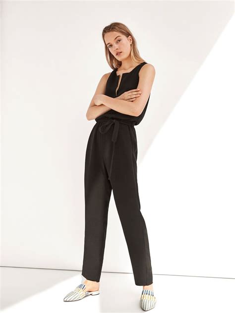 Spring Summer 2017 Womens BLACK FLOWING JUMPSUIT At Massimo Dutti For