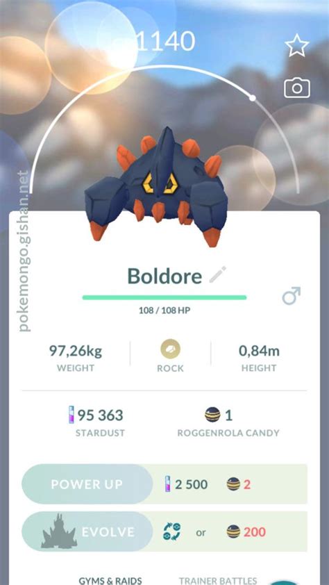 Boldore - Pokemon Go