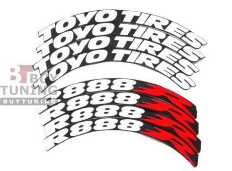 Permanent Tire Lettering Stickers Toyo Tires R888r Set 4 Etsy