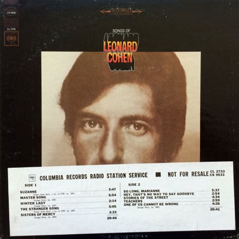 Leonard Cohen Songs Of Leonard Cohen Vinyl Discogs